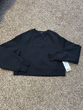 lululemon athletica Black Sweatshirt with Embossed Logo